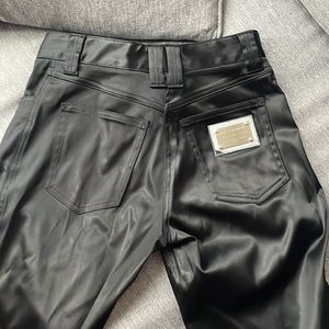 Dolce & Gabbana Wet Look Pants low rise, damage noted